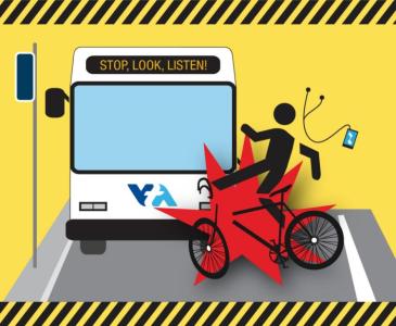 IMAGE OF BUS AND BIKE STRIKE