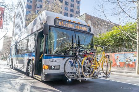 bikes on bus bike rack