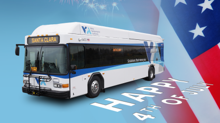 Happy 4th of July VTA bus