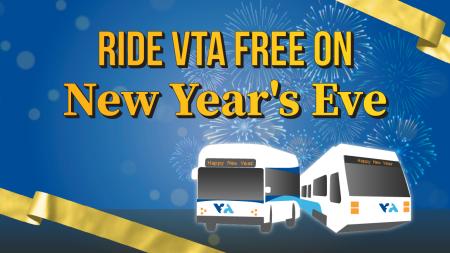 Ride VTA Free on New Year's Eve