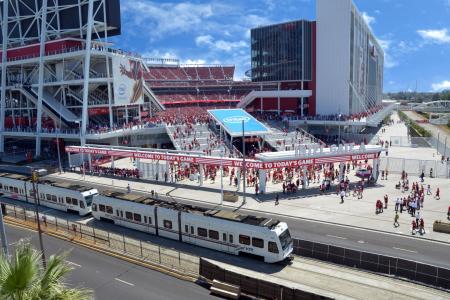 Train near Levi's stadium