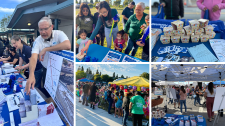 various photos of national night out events