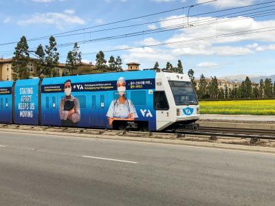 light rail train