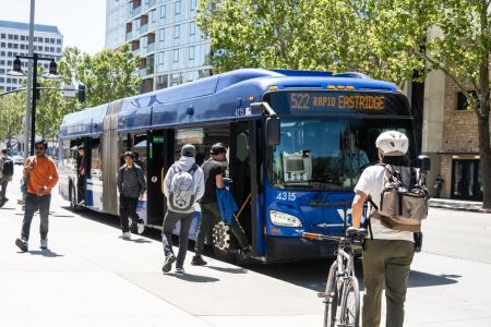 VTA bus and passengers