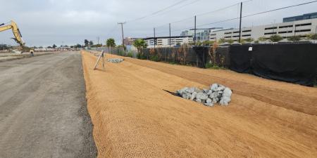 padding on the ground at west portal area