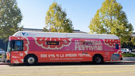 VTA La Ofrenda bus driving on the street
