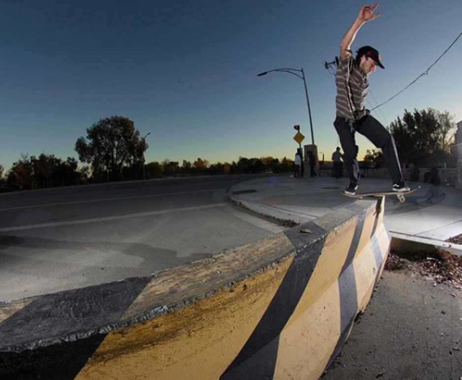 Mikey skateboarding
