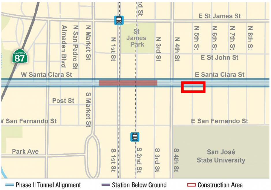 Geotechnical Investigations Work at East Santa Clara Street