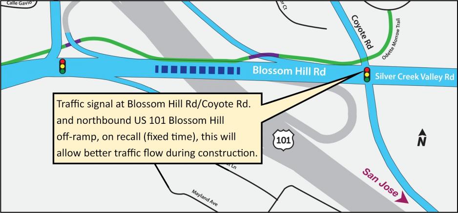 Left turn lanes at Coyote Road signal timing