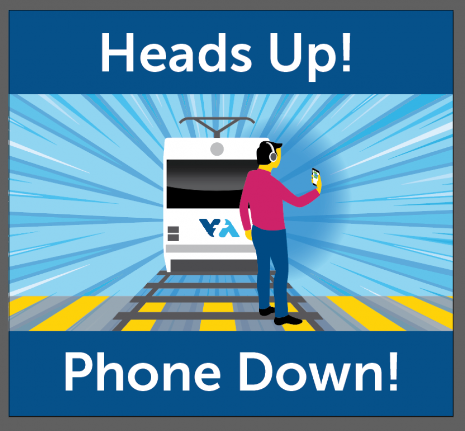 heads up phone down graphic