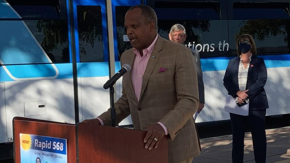 VTA Board Vice Chair Rich Constantine Speaks at Route 568 Launch Event