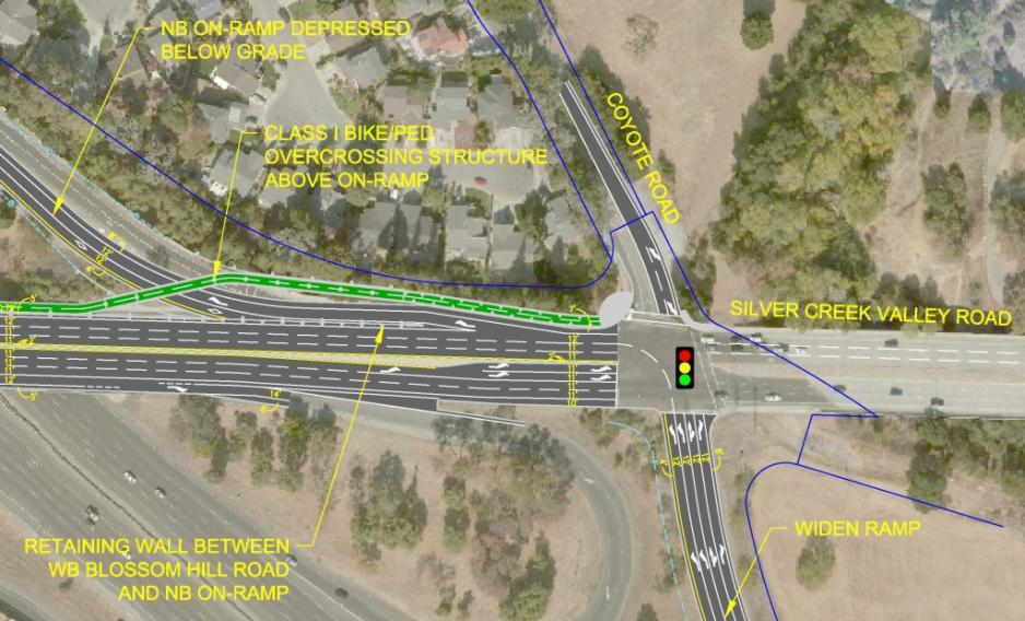 101/blossom pedestrian overcrossing map