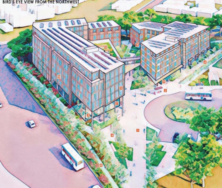 Rendering of recommended MidPen Development Proposal for Capitol TOD