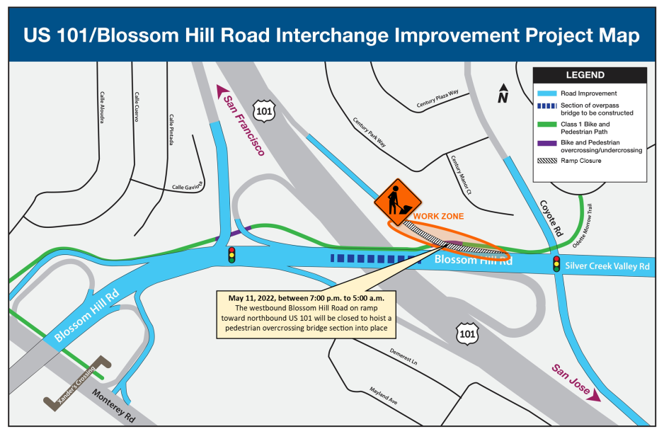 us 101 ramp closure map