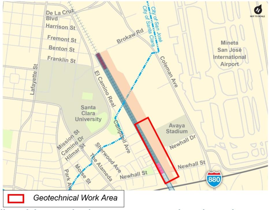 Newhall Yard Geotechnical Work Area