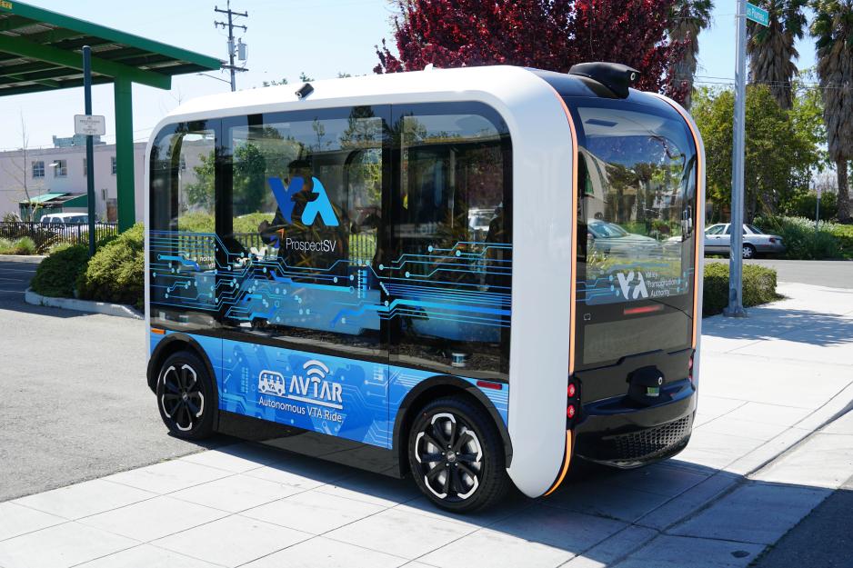 A photo of the autonomous VTA ride.