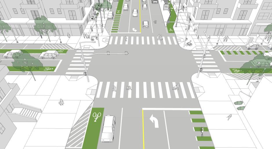 Diagram of an intersection.