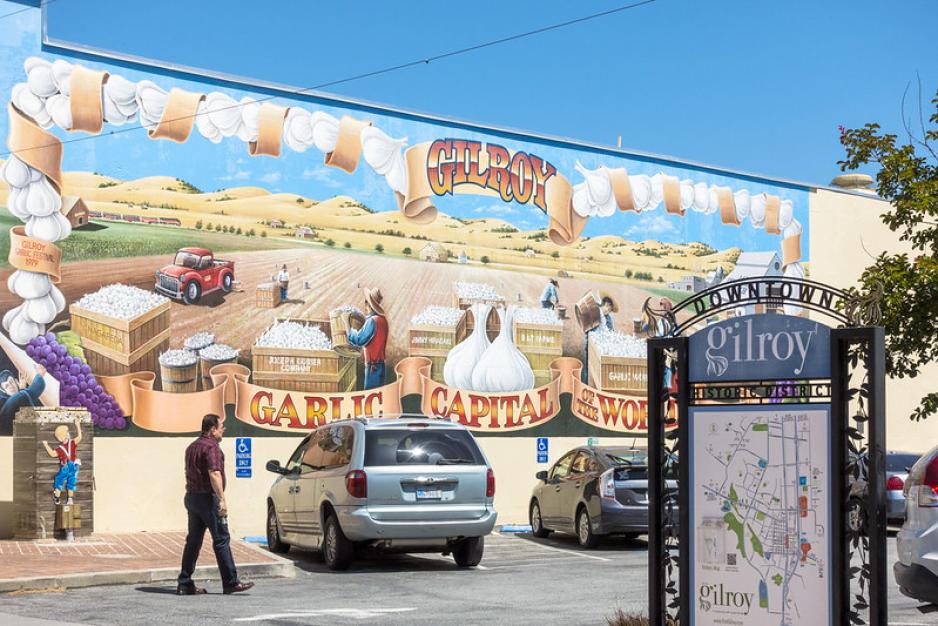 A photo of a colorful mural on the side of a building.