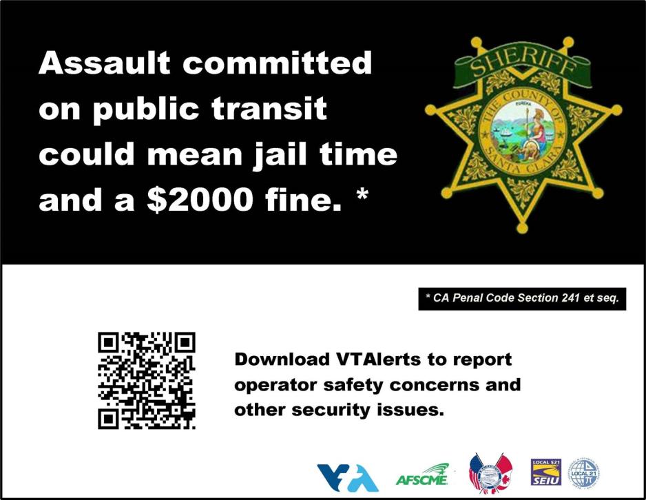 assault on public transit could mean jail time and a $2000 fine.