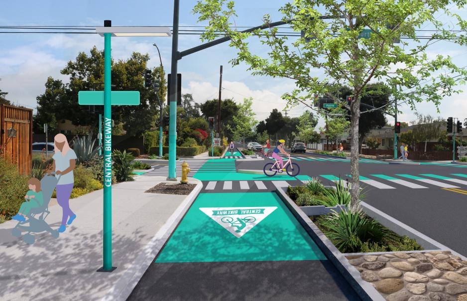 Hedding Street Protected Bicycle Intersection