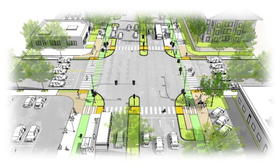 Bascom Complete Street rendering