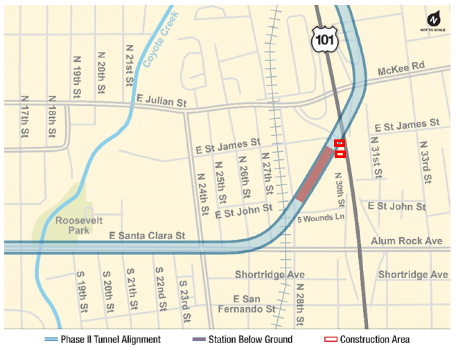 Geotechnical Work along N 30th St / E St James St 10/16- 11/9