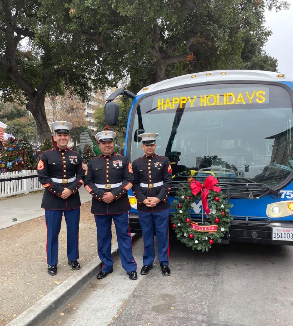 Stuff the Bus with VTA Bus and US Marines
