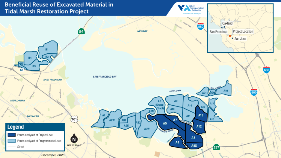 beneficial reuse locations of excavated material from the BSVII Project