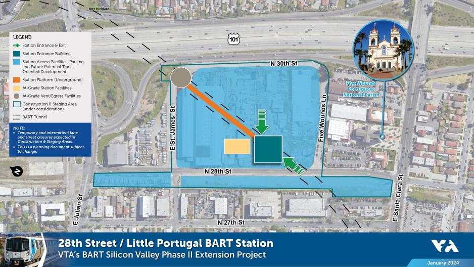 Map Rendering of 28th Street Little Portugal Station 