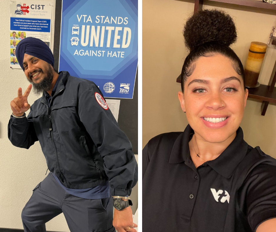 Light Rail Operator Parvinder Singh and Light Rail Operator Brittany Dowdell