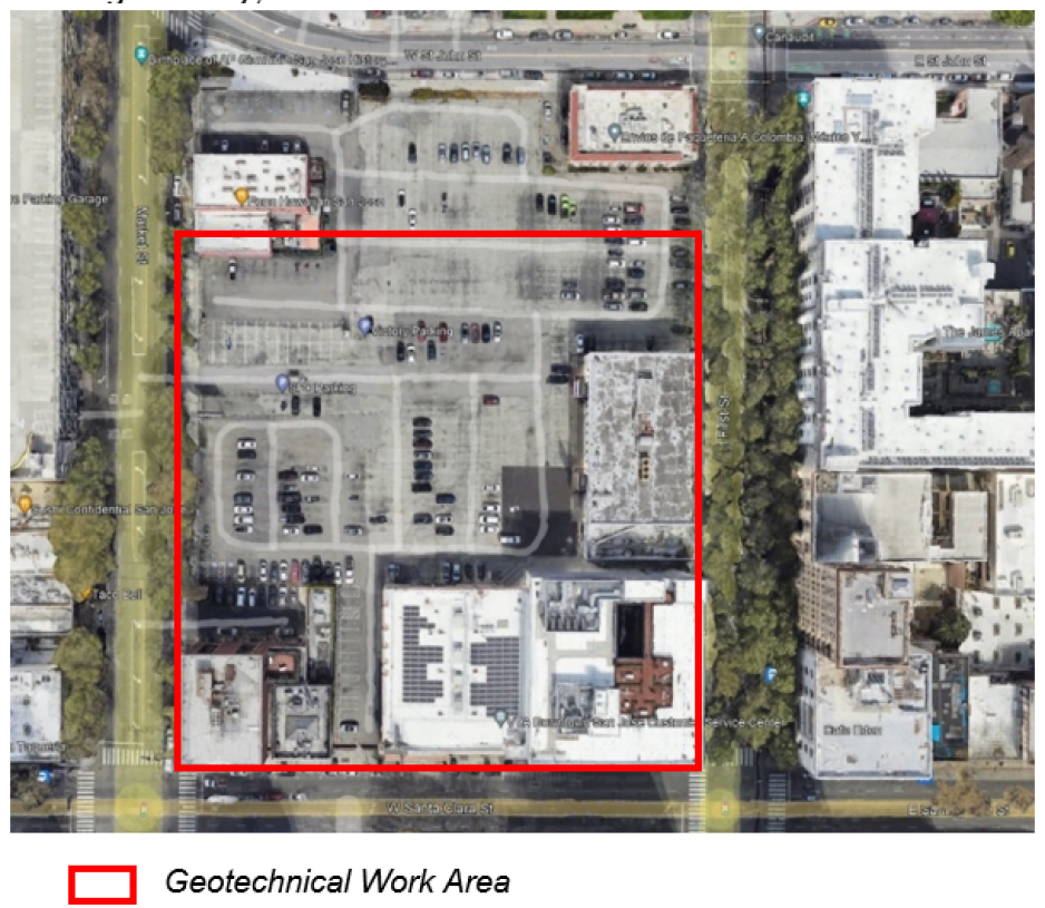 Notice of geotechnical work in Downtown VTA block 