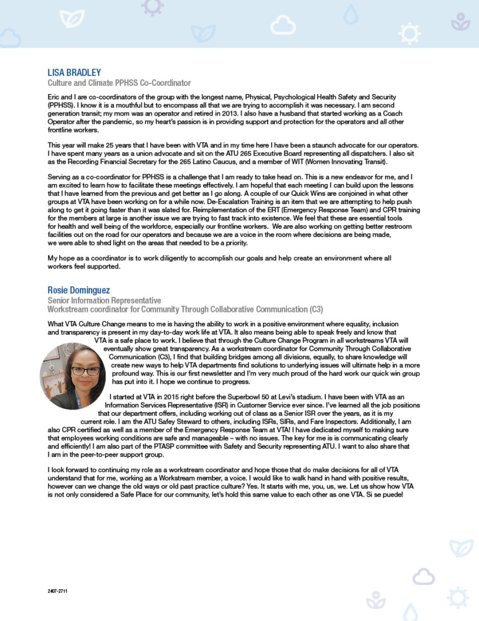 Culture and Climate staff representatives 3