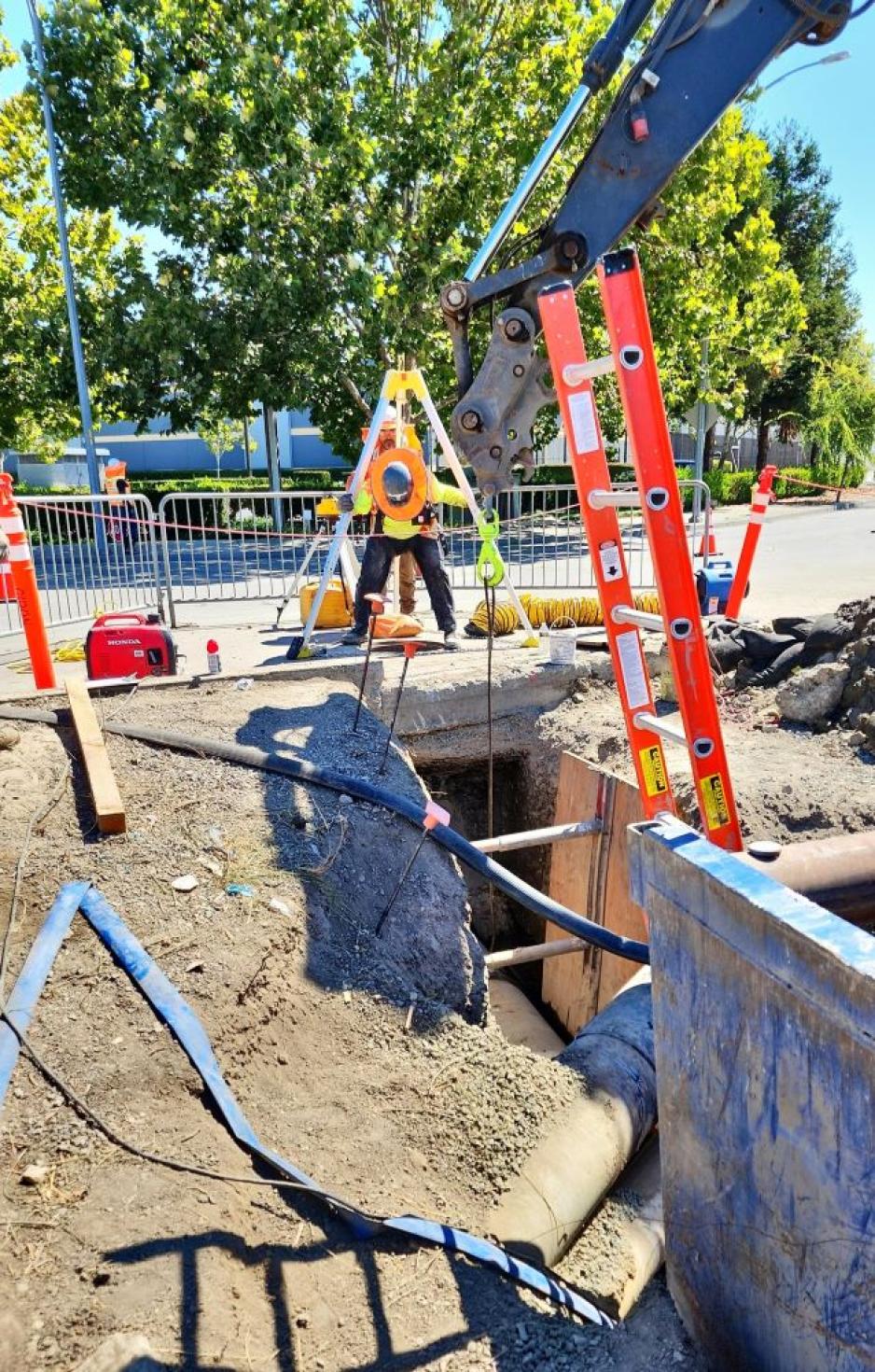 construction prep work for BARTSV west portal