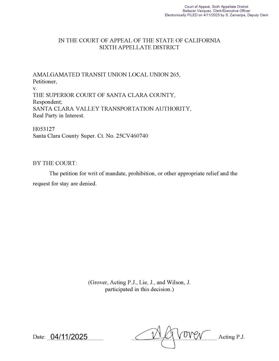 ruling on writ of mandate