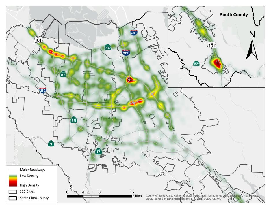 Image of 2023 All Collisions Hot Spots in SC County