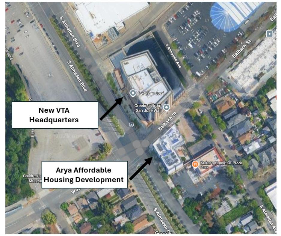 Google Map Rendering of Arya Housing Location