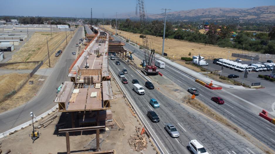 Construction on SB Capitol Expressway and Tully Road
