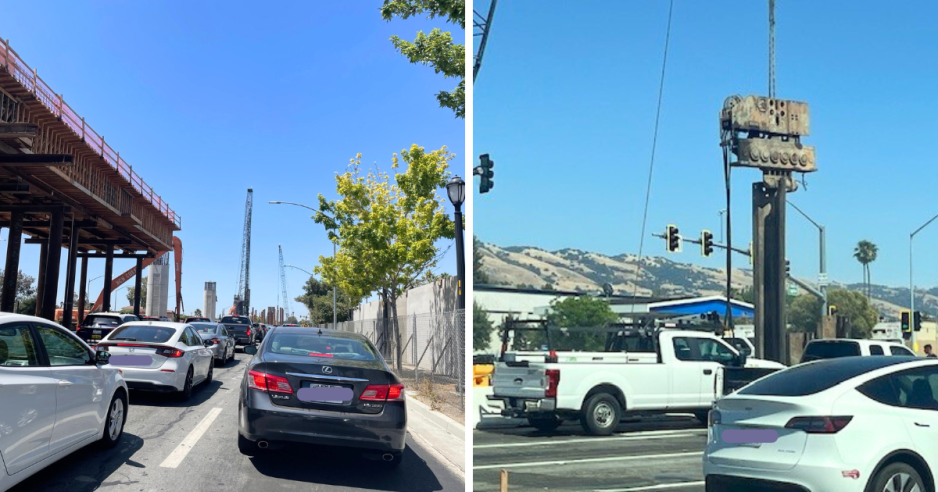 Capitol Expressway - traffic and machinery