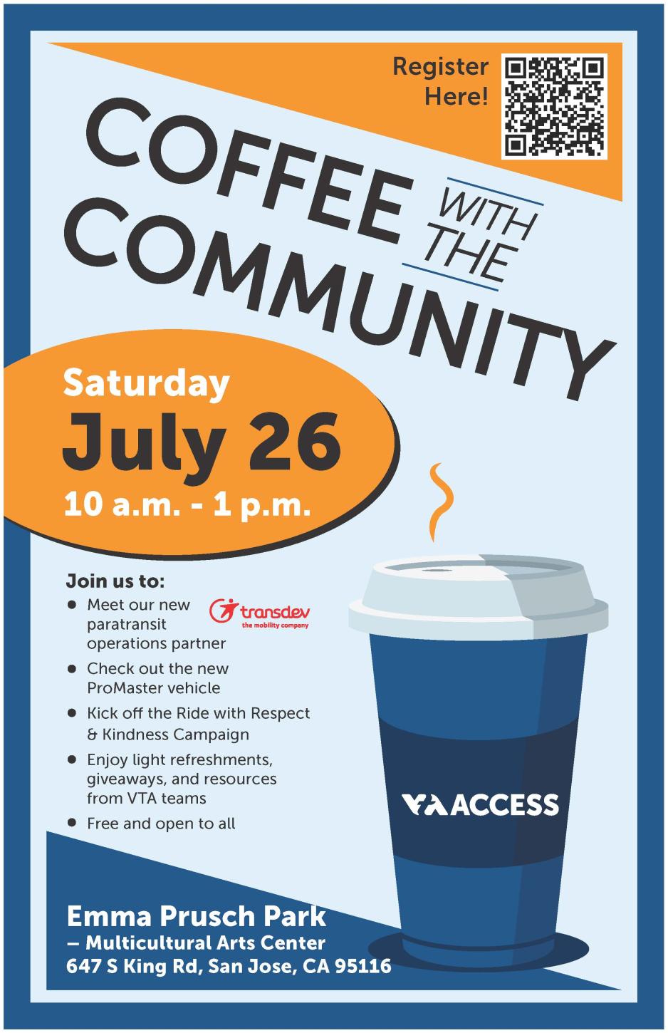 Coffee with the Community July 26 Flyer
