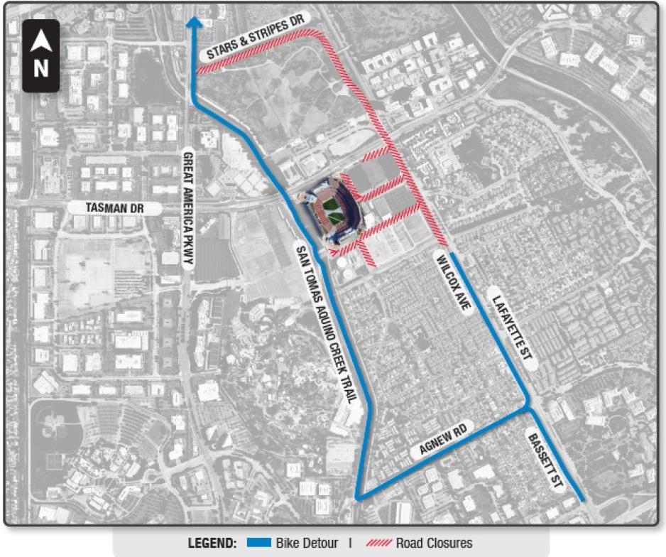 Bicycle reroutes as described above. 