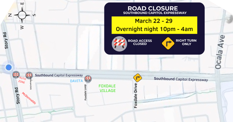 Overnight Closure    