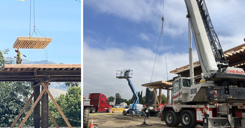 Machinery to build a bridge in East San Jose