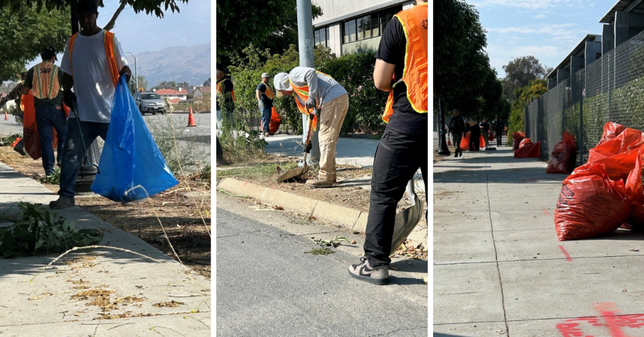 Cleaning up near Quimby Road