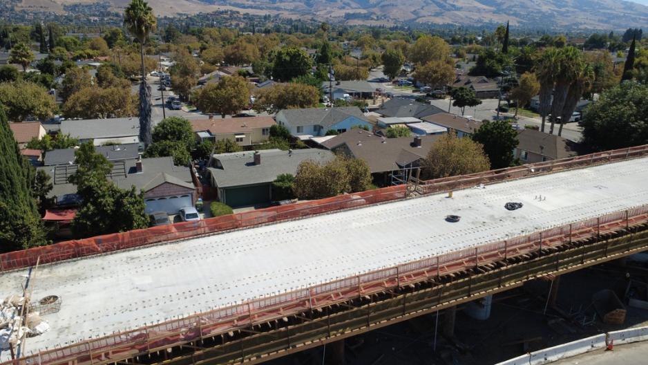 Concrete poured onto Frame 1