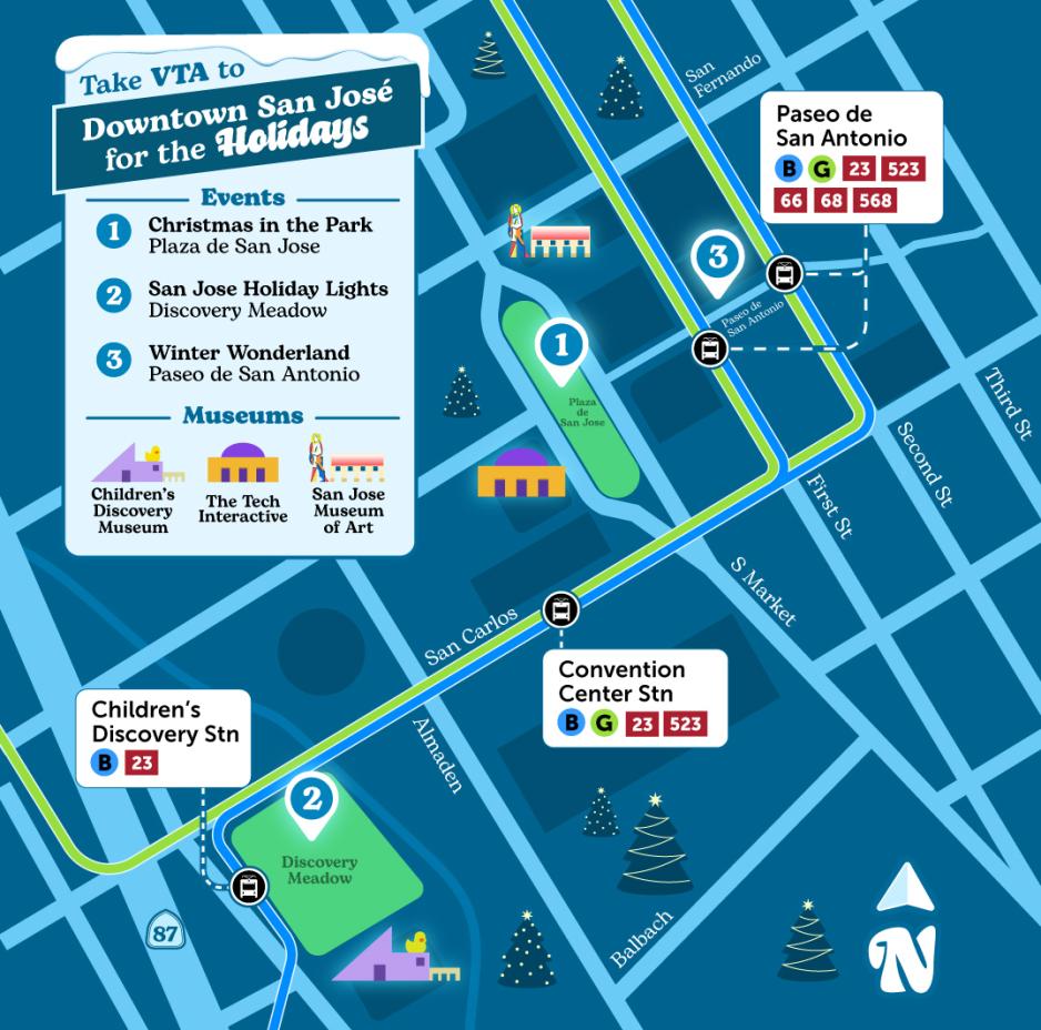 Map of downtown atractions listed on this page