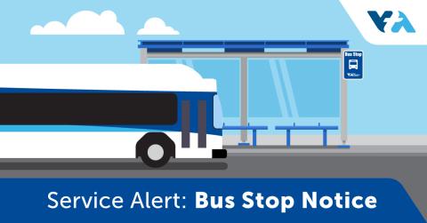 Route 73: Temporary Bus Stop Closure at 10th & Reed