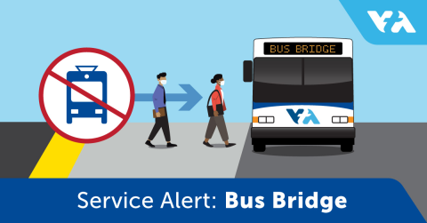 Green Line: Bus Bridge until further notice between Winchester  and Bascom Stations